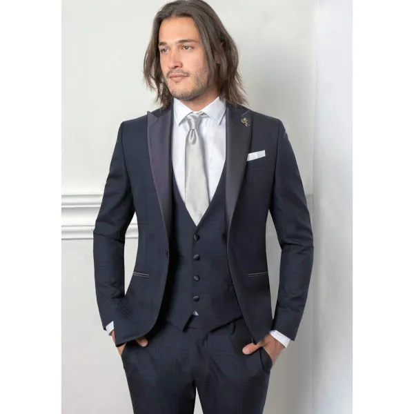 Angelo Toma - Abito smoking con rever a lancia per uomo | 