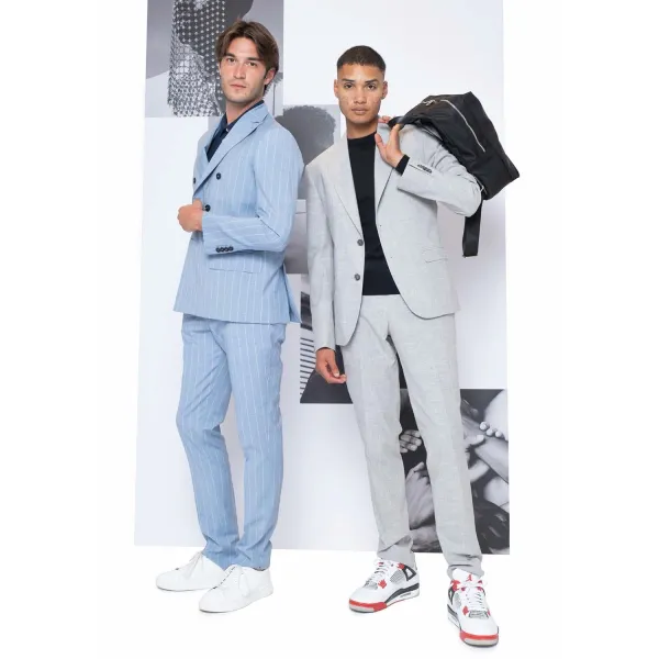 Alessandro Dell'Acqua - Abiti con rever a lancia e gessato per uomo | 