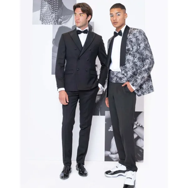 Alessandro Dell'Acqua - Abiti smoking doppiopetto con rever a lancia e