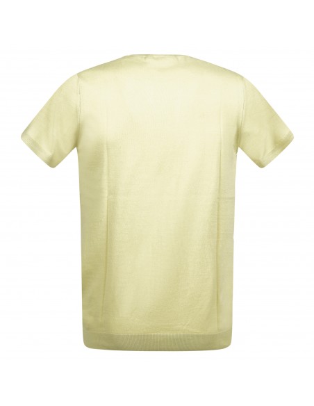 Pal Zileri - T-shirt in maglia di cotone gialla per uomo | u3m0u550 gm700 50