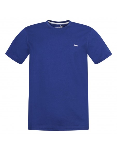 Harmont & Blaine - T-shirt blu con logo ricamato per uomo | inh001021055 816