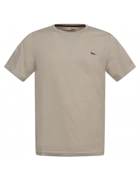 Harmont & Blaine - T-shirt beige con logo ricamato per uomo | inh001021055 218