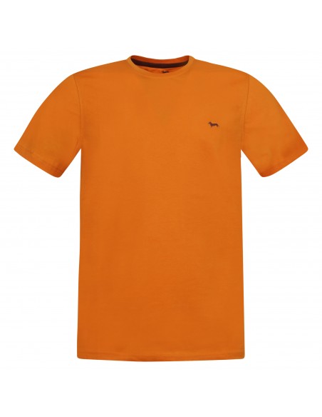 Harmont & Blaine - T-shirt arancione con logo ricamato per uomo | inh001021055