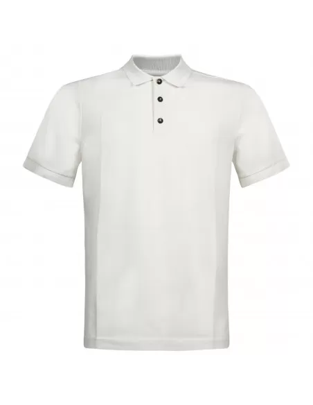 Pal Zileri - Polo in jersey di cotone bianco per uomo | u3mjs554 gj723 82