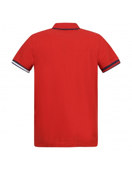 Tommy Jeans - Polo rossa manica corta con patch logo per uomo | dm0dm12963xnl