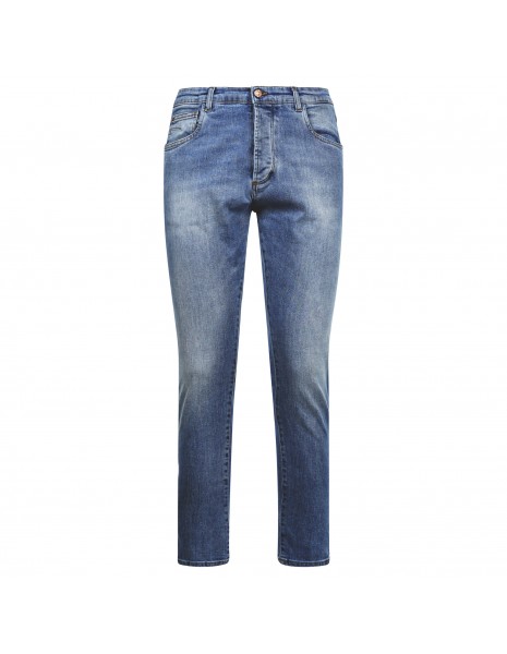 Officina36 - Jeans 5 tasche denim per uomo | 02025g8672 blu