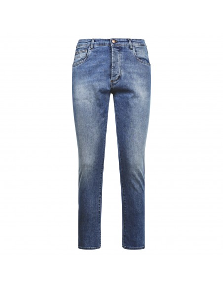 Officina36 - Jeans 5 tasche denim per uomo | 02025g8672 blu