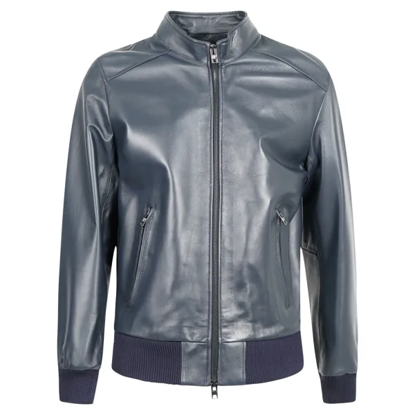 Masterpelle - Giubbotto blu in pelle per uomo | mp272 6blue