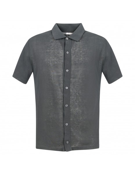 Officina36 - Camicia nero in maglia per uomo | culm117 nero