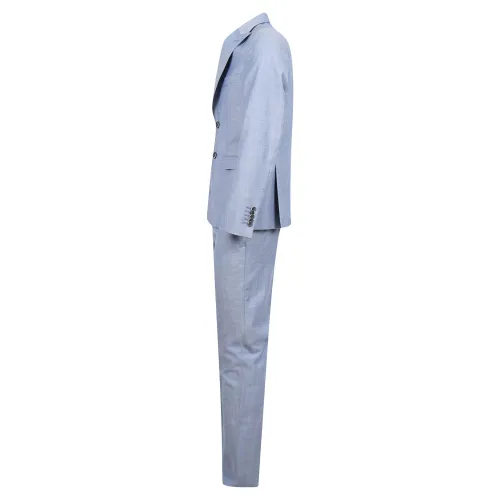 Havana & Co - Abito celeste in lana monopetto per uomo | h5091 a5315 52