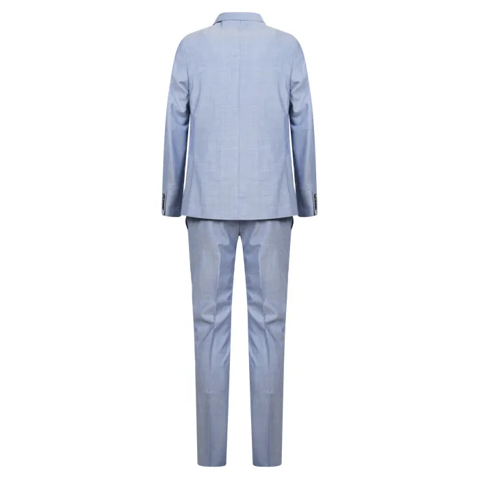 Havana & Co - Abito celeste in lana monopetto per uomo | h5091 a5315 52