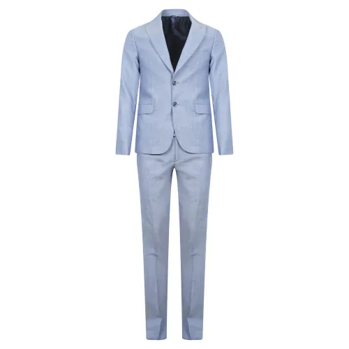 Havana & Co - Abito celeste in lana monopetto per uomo | h5091 a5315 52