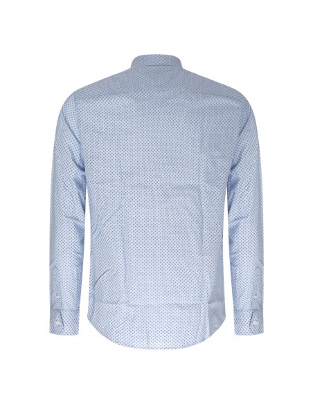 Armani Exchange - Camicia azzurra con pois blu per uomo | 3lzc57 znrqz 4583