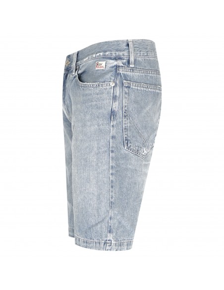 Roy Roger's - Bermuda jeans 5 tasche denim chiaro per uomo | p22rru085d380a107