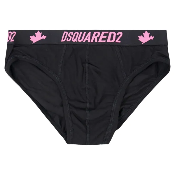 Dsquared2 - Slip nero con elastico logato per uomo | d9l614120 968nero