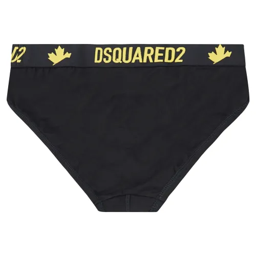 Dsquared2 - Slip nero con elastico logato per uomo | d9l614120 967nero