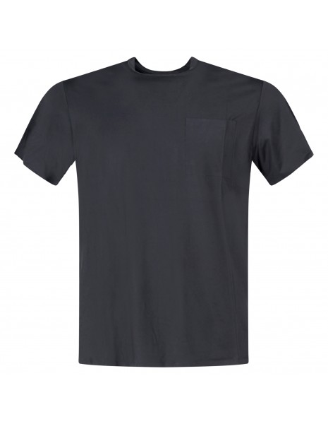 Unity - T-shirt nera in tessuto tecnico e patch logo per uomo | ts-wave nero