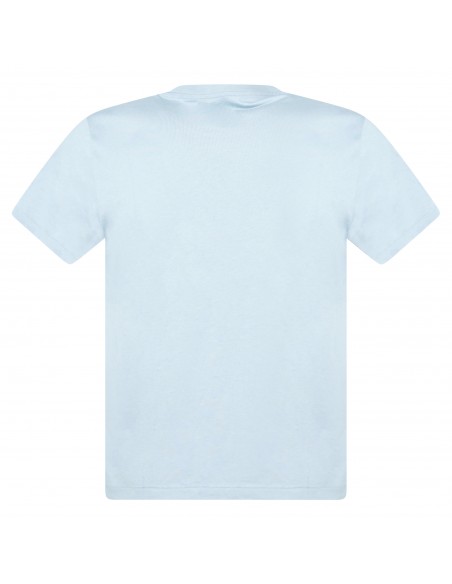 Polo Ralph Lauren - T-shirt celeste in jersey di cotone con logo per uomo |