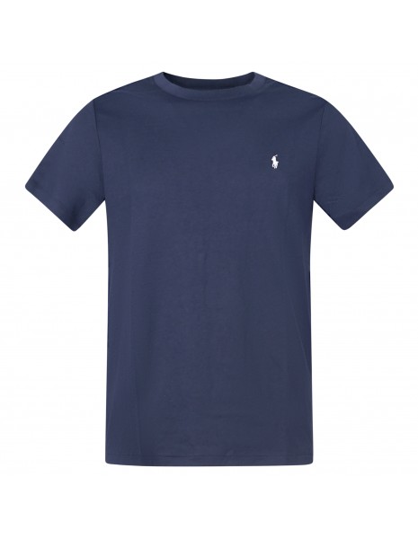Polo Ralph Lauren - T-shirt blu con logo ricamato sul petto per uomo |