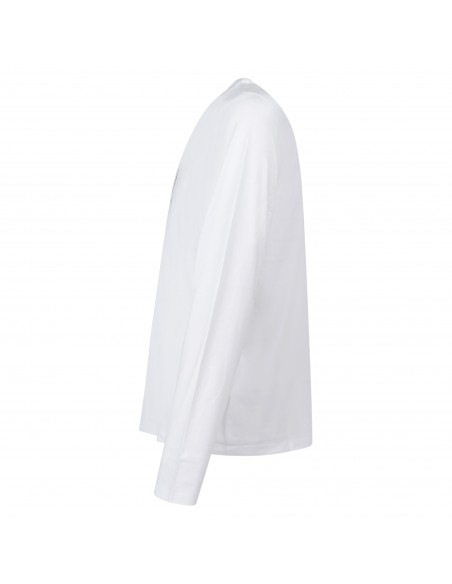 Polo Ralph Lauren - T-shirt bianca manica lunga con stampa logo sul petto per