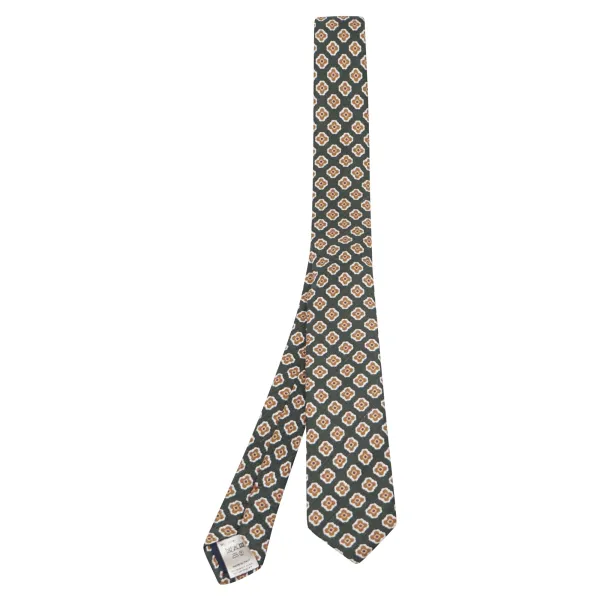 Altea - Cravatta verde con stampa fiori per uomo | 2219085 04 isonzo