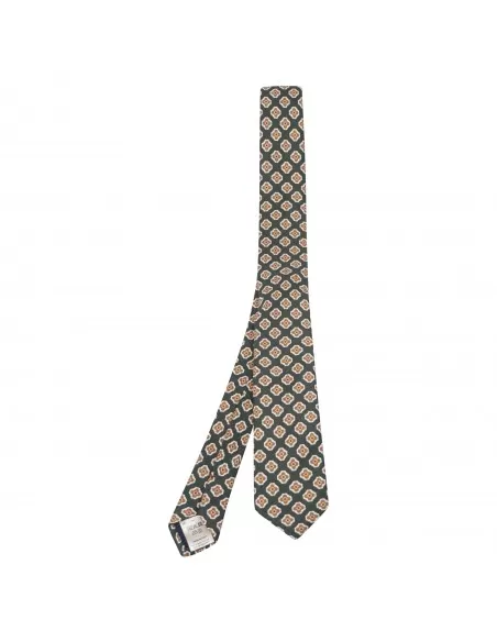 Altea - Cravatta verde con stampa fiori per uomo | 2219085 04 isonzo