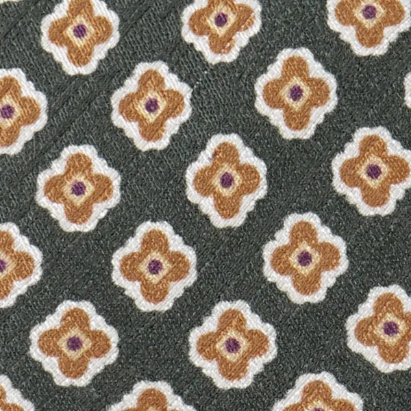 Altea - Cravatta verde con stampa fiori per uomo | 2219085 04 isonzo 2