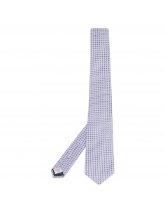 Cravatta celeste con motivo geometrico
