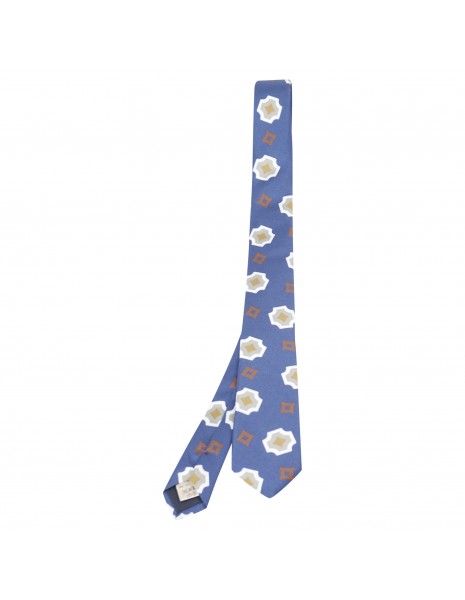 Altea - Cravatta blu con motivo geometrico per uomo | 2219094 05 isonzo
